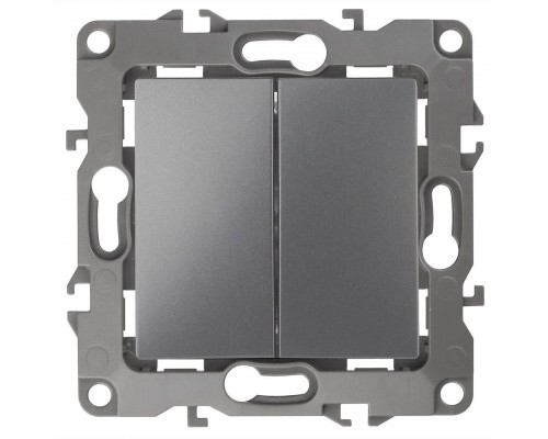 Выключатель двухклавишный ЭРА 12 10AX 250V 12-1004-12 Б0019311 Выключатель двухклавишный ЭРА 12 10AX 250V 12-1004-12 Б0019311
