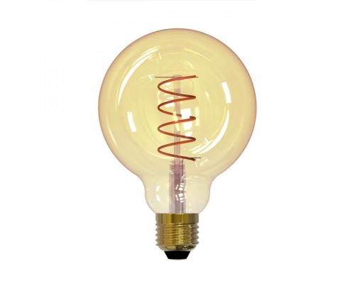 Лампа светодиодная филаментная Uniel E27 4W 2250K прозрачная LED-G95-4W/GOLDEN/E27/CW GLV21GO UL-00001818 Лампа светодиодная филаментная Uniel E27 4W 2250K прозрачная LED-G95-4W/GOLDEN/E27/CW GLV21GO UL-00001818