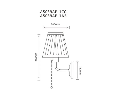 Бра Arte Lamp Marriot A5039AP-1AB