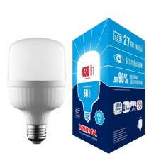 Лампа LED сверхмощная Volpe E27 50W 4000K матовая LED-M80-50W/4000K/E27/FR/NR UL-00006791