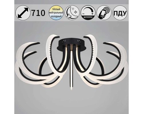 Потолочный светильник Reluce 74390-0.3-09L black Потолочный светильник Reluce 74390-0.3-09L black