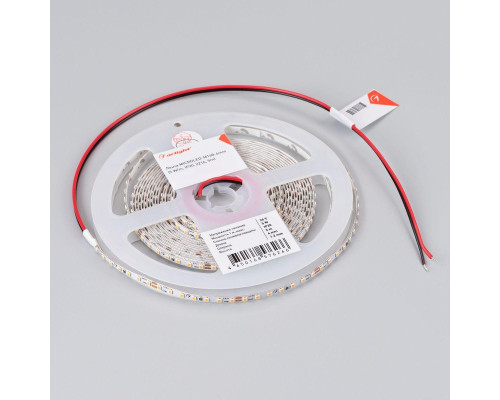 Светодиодная лента Arlight 5W/m 168Led/m 2216SMD теплый белый 5M MICROLED-M168-4mm 24V Warm2700 046733 Светодиодная лента Arlight 5W/m 168Led/m 2216SMD теплый белый 5M MICROLED-M168-4mm 24V Warm2700 046733