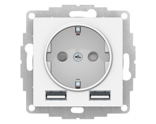 Розетка 2К+3/2хUSB Systeme Electric AtlasDesign 16A 250V Type A+A белая ATN000130 Розетка 2К+3/2хUSB Systeme Electric AtlasDesign 16A 250V Type A+A белая ATN000130