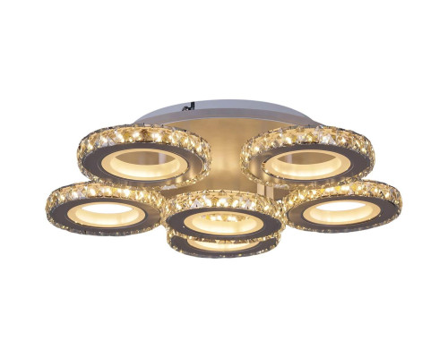 Потолочная светодиодная люстра Reluce 03900-0.3-5+1A WH+CR (RGB) Потолочная светодиодная люстра Reluce 03900-0.3-5+1A WH+CR (RGB)