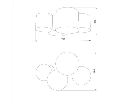 Потолочный светильник TK Lighting 4393 Mona Gray Потолочный светильник TK Lighting 4393 Mona Gray