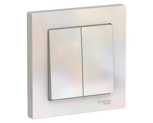 Выключатель двухклавишный Systeme Electric AtlasDesign 10A 250V жемчужный ATN000452 Выключатель двухклавишный Systeme Electric AtlasDesign 10A 250V жемчужный ATN000452