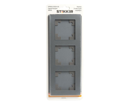 Рамка 3-постовая Stekker Катрин серебро GFR00-7003-03 39533 Рамка 3-постовая Stekker Катрин серебро GFR00-7003-03 39533