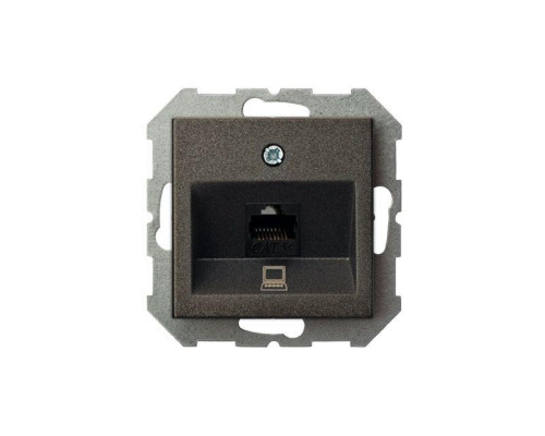 Розетка RJ45 Liregus Epsilon антрацит 28-1155 Розетка RJ45 Liregus Epsilon антрацит 28-1155