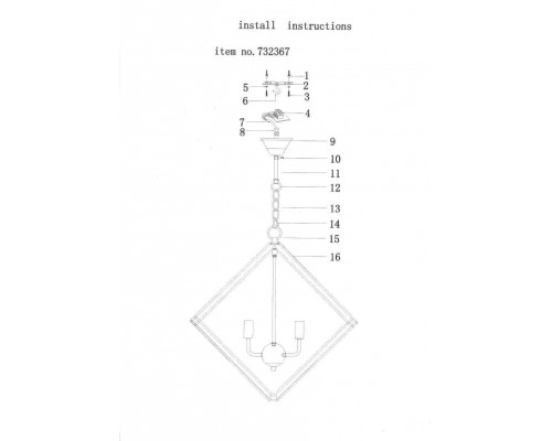 Подвесная люстра Lightstar Gabbia 732367