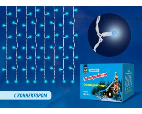 Уличная светодиодная гирлянда Uniel занавес 220V синий ULD-C2030-240/TWK BLUE IP67 UL-00001358 Уличная светодиодная гирлянда Uniel занавес 220V синий ULD-C2030-240/TWK BLUE IP67 UL-00001358