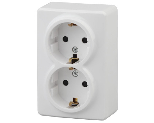 Розетка ЭРА Эксперт 2х2P E Schuko 16A 250V 11-2205-01 Б0020691 Розетка ЭРА Эксперт 2х2P E Schuko 16A 250V 11-2205-01 Б0020691
