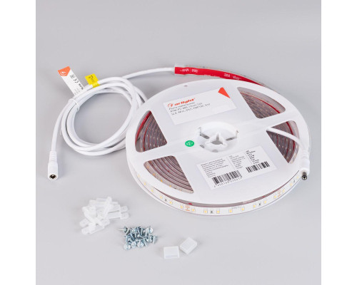 Светодиодная влагозащищенная лента Arlight 8W/m 80Led/m 2835SMD дневной белый 5M RTW-PS-A80-12mm 24V Day4000 045161