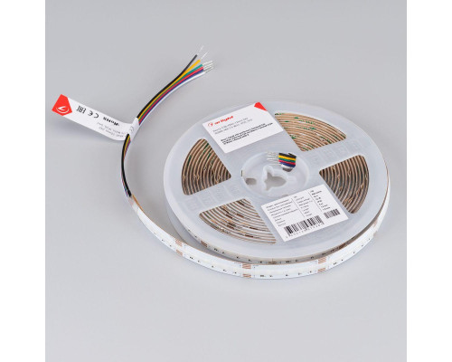 Светодиодная лента Arlight 6W/m 840Led/m CSP разноцветный/холодный белый 5M COB-X840-12mm 24V RGBW-MIX 043880 Светодиодная лента Arlight 6W/m 840Led/m CSP разноцветный/холодный белый 5M COB-X840-12mm 24V RGBW-MIX 043880