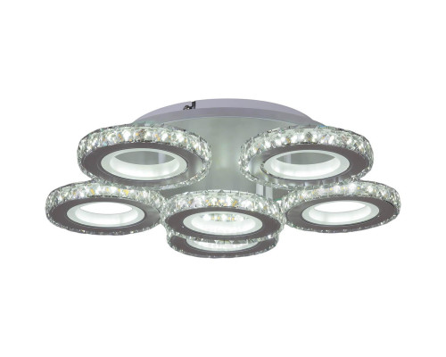 Потолочная светодиодная люстра Reluce 03900-0.3-5+1A WH+CR (RGB) Потолочная светодиодная люстра Reluce 03900-0.3-5+1A WH+CR (RGB)