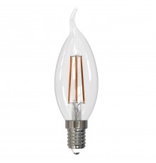 Лампа светодиодная филаментная диммируемая Uniel E14 9W 3000K прозрачная LED-CW35-9W/3000K/E14/CL/DIM GLA01TR UL-00005189