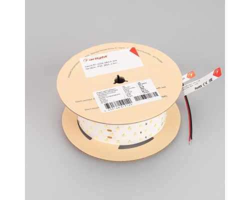 Светодиодная лента Arlight 6W/m 350Led/m 2835SMD холодный белый 2,5M RT-A350-58mm 24V White6000 019082(2)