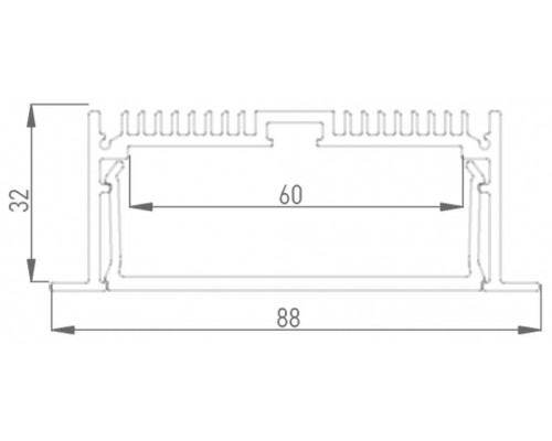 Профиль встраиваемый DesignLed LE.8832 001080