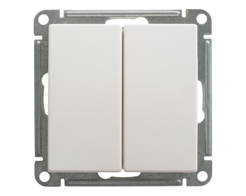Переключатель двухклавишный проходной Systeme Electric W59 10A 250V белый VS610-256-1-86 Переключатель двухклавишный проходной Systeme Electric W59 10A 250V белый VS610-256-1-86