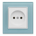 Розетка 2P Vesta-Electric Exclusive Blue голубой FRZ00040001SIN