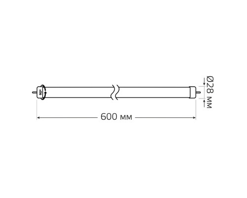 Лампа светодиодная Gauss G13 10W 6500К матовая 93030-R Лампа светодиодная Gauss G13 10W 6500К матовая 93030-R