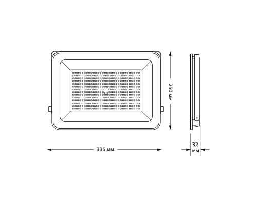 Прожектор светодиодный Gauss Qplus 150W 6500К 690511150