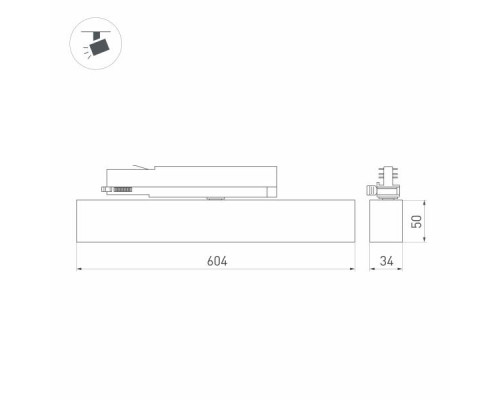 Трековый светодиодный светильник Arlight LGD-Flat-4TR-S605-25W Day4000 033697(1) Трековый светодиодный светильник Arlight LGD-Flat-4TR-S605-25W Day4000 033697(1)