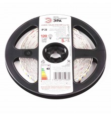 Светодиодная лента ЭРА 9,6W/m 120LED/m 2835SMD теплый белый 5M LS2835-120LED-IP20-WW-eco-5m Б0035596