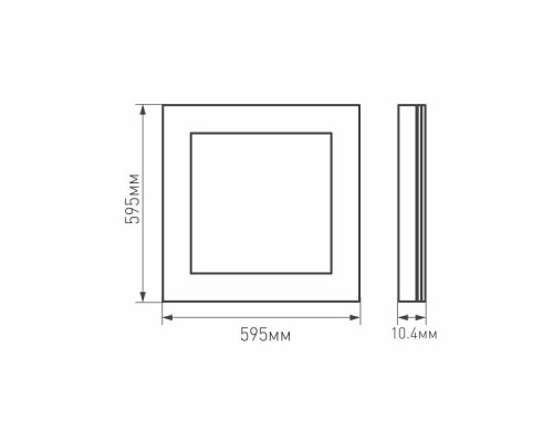 Светодиодная панель Arlight IM-S600x600-40W Warm3000 023146(2)