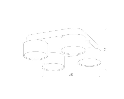 Потолочная люстра TK Lighting 6143 Space Black Gold