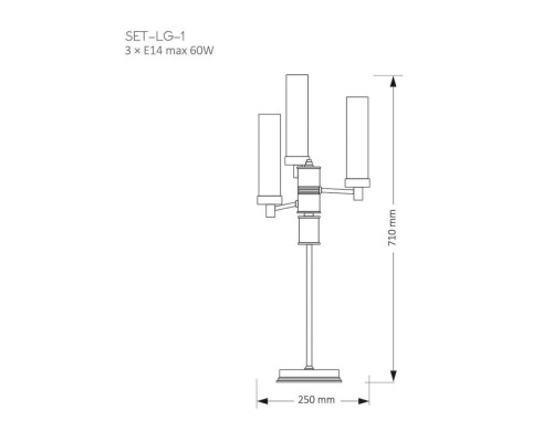 Настольный светильник KUTEK MOOD Seti SET-LG-1(Z)