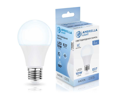 Лампа светодиодная Лон A60 10W 6400K Ambrella light Bulding 601006