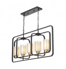 Подвесная люстра Lumina Deco Indivia LDP 1238-5 BK+MD