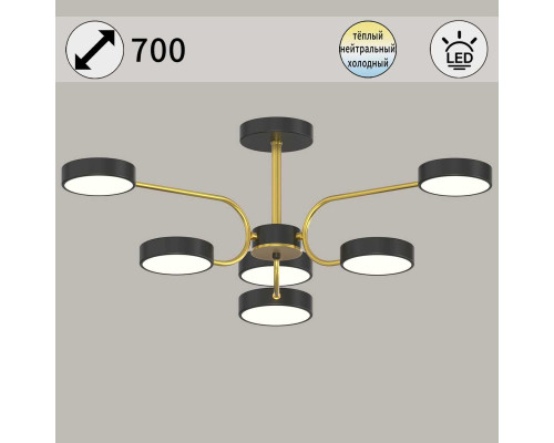 Светильник потолочный Reluce 03325-0.3-06 BK+COPPER