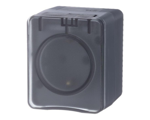 Розетка 2К+З Systeme Electric AtlasDesign 16A 250V со шторками антрацит ATN544045