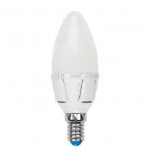 Лампа светодиодная Uniel E14 7W 4000K матовая LED-C37 7W/NW/E14/FR PLP01WH UL-00002411