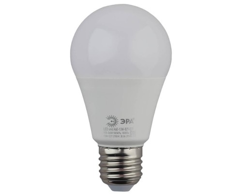 Лампа светодиодная ЭРА E27 13W 2700K матовая LED A60-13W-827-E27 Б0020536 Лампа светодиодная ЭРА E27 13W 2700K матовая LED A60-13W-827-E27 Б0020536