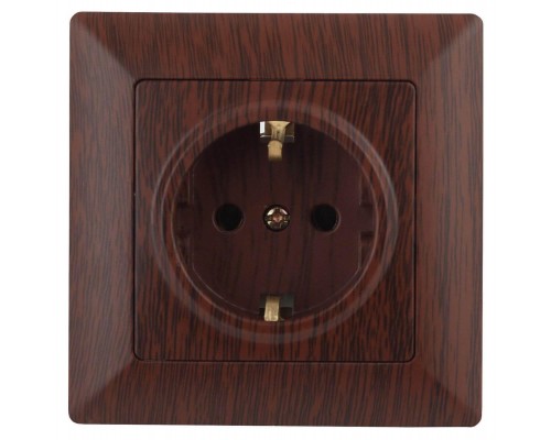 Розетка ЭРА Intro Solo Schuko 2P+E 16A 250V венге 4-202-10 Б0043317 Розетка ЭРА Intro Solo Schuko 2P+E 16A 250V венге 4-202-10 Б0043317