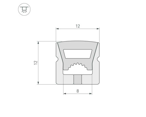 Профиль Arlight WPH-Flex-1212-Top-S8-10m White 040829 Профиль Arlight WPH-Flex-1212-Top-S8-10m White 040829