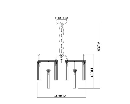 Подвесная люстра Arte Lamp Borgia A4088LM-12AB Подвесная люстра Arte Lamp Borgia A4088LM-12AB