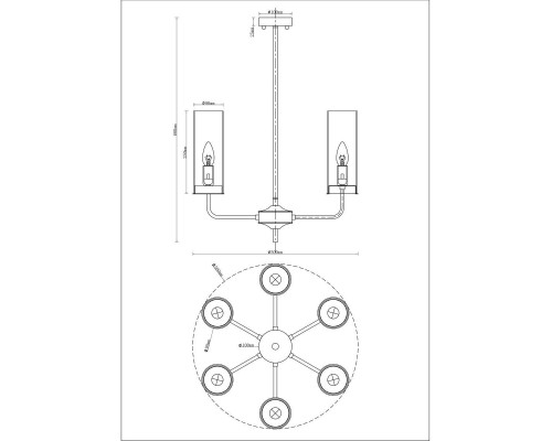 Подвесная люстра Moderli Metric V10020-6P