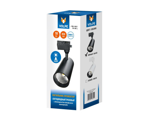 Трековый светодиодный светильник Volpe ULB-Q277 10W/4000К BLACK UL-00008046 Трековый светодиодный светильник Volpe ULB-Q277 10W/4000К BLACK UL-00008046