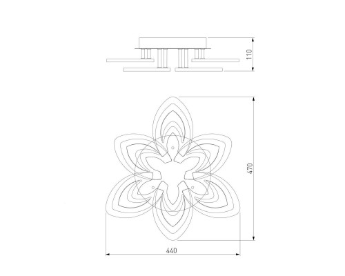 Потолочная светодиодная люстра Eurosvet Floritta 90227/6 белый Потолочная светодиодная люстра Eurosvet Floritta 90227/6 белый