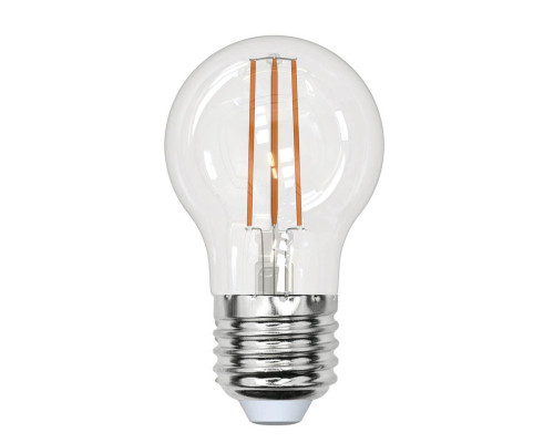 Лампа светодиодная филаментная Uniel E27 13W 3000K прозрачная LED-G45-13W/3000K/E27/CL PLS02WH UL-00005907 Лампа светодиодная филаментная Uniel E27 13W 3000K прозрачная LED-G45-13W/3000K/E27/CL PLS02WH UL-00005907