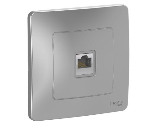 Розетка компьютерная RJ45 Systeme Electric Blanca 5e кат UTP алюминий BLNIS045003 Розетка компьютерная RJ45 Systeme Electric Blanca 5e кат UTP алюминий BLNIS045003