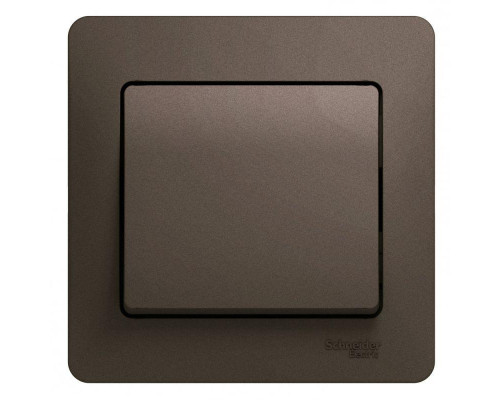 Выключатель одноклавишный Systeme Electric Glossa 10A 250V шоколад GSL000812 Выключатель одноклавишный Systeme Electric Glossa 10A 250V шоколад GSL000812