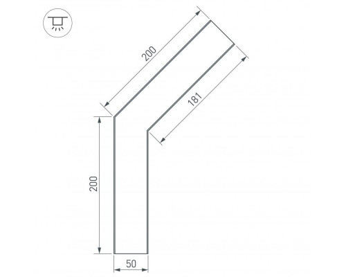 Коннектор угловой Arlight SL-Line-5035-135 030113 Коннектор угловой Arlight SL-Line-5035-135 030113