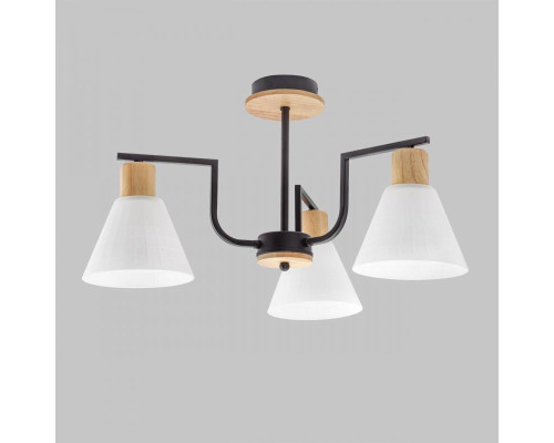 Потолочная люстра IMEX MD.5716-3-S-BK+WOOD Потолочная люстра IMEX MD.5716-3-S-BK+WOOD