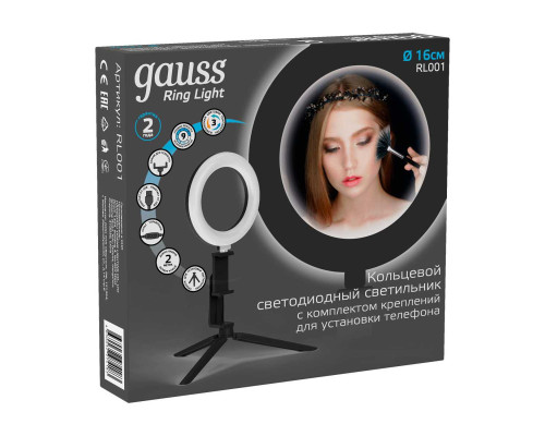 Кольцевой светодиодный светильник Gauss RL001 Кольцевой светодиодный светильник Gauss RL001