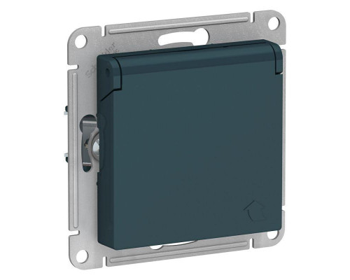 Розетка 2К+З Systeme Electric AtlasDesign 16A 250V со шторками и крышкой изумруд ATN000846 Розетка 2К+З Systeme Electric AtlasDesign 16A 250V со шторками и крышкой изумруд ATN000846
