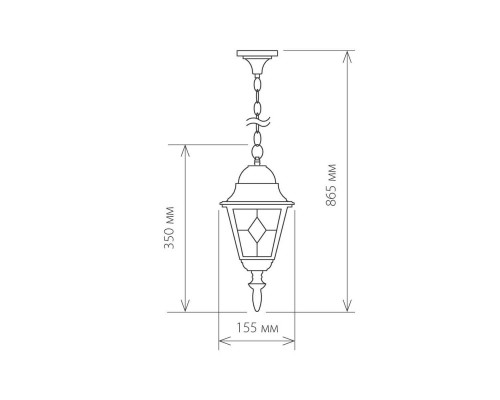 Уличный подвесной светильник Elektrostandard Vega H черное золото a025020